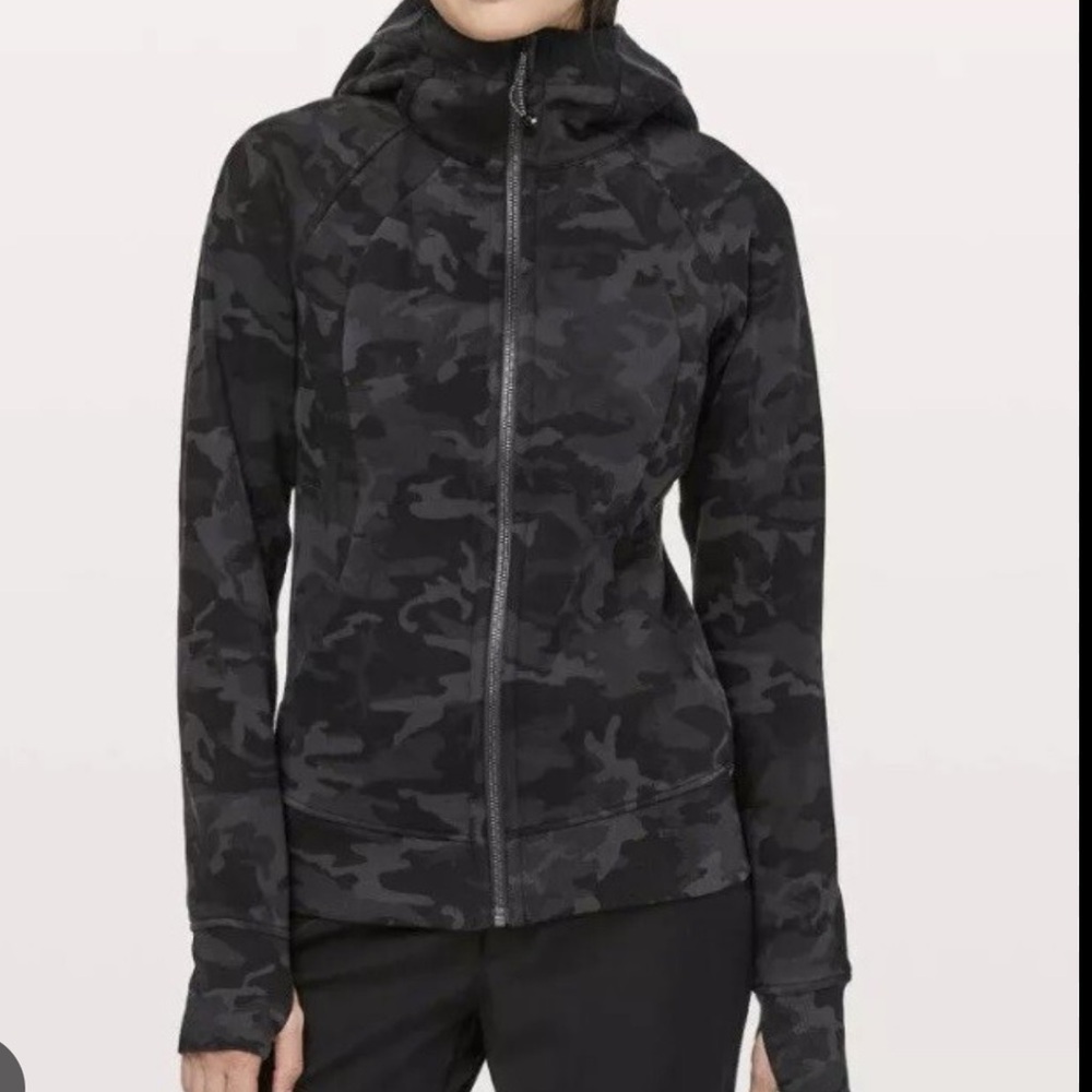 Lululemon Scuba Camo Hoodie Light Cotton Fleece Sweatshirt Hoodie Jacket